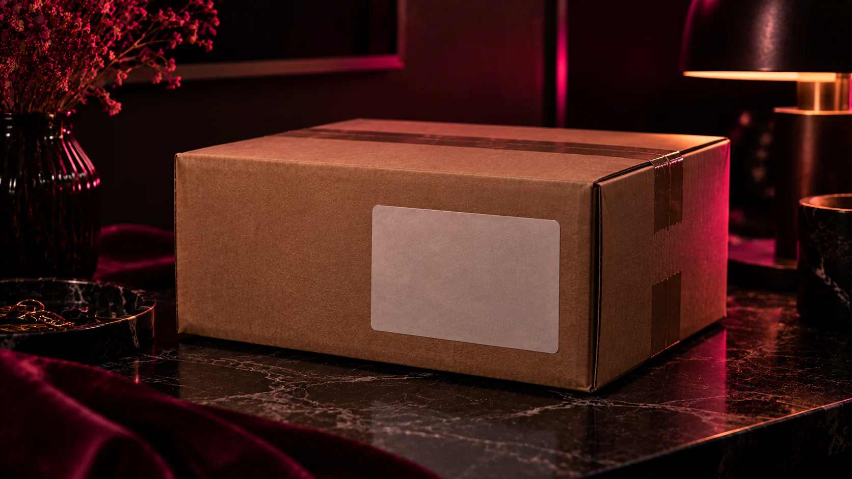 Caja de envío kraft completamente neutra